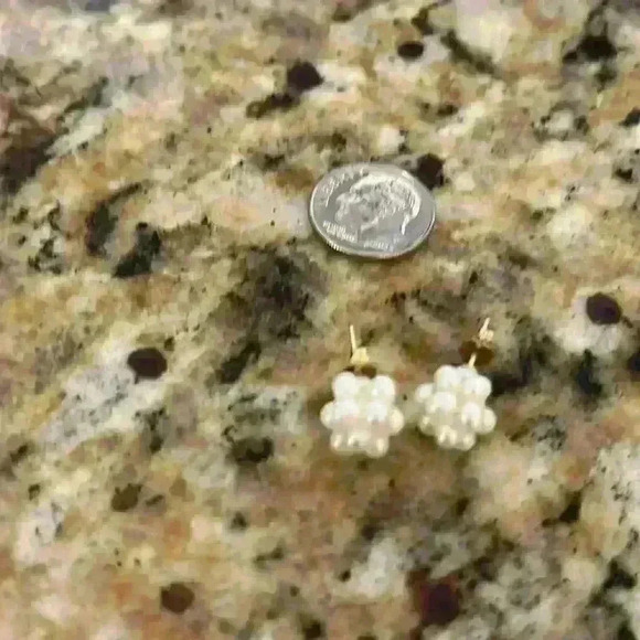 14k Gold Sapphire Baroque Pearl Earrings - J.H. Breakell and Co 14k gold pearl earrings